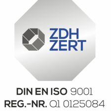 ZDH ZERT Siegel DIN EN ISO 9001 Registernummer Q1 0125084